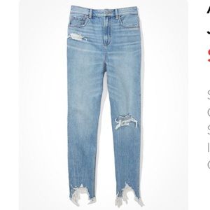 American Eagle Ripped Highest Waist Mom Jean
